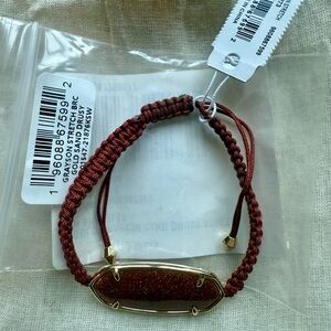 Kendra Scott Sunstone and gold large Bracelet adjustable Elise red new